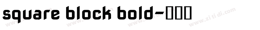 square block bold字体转换